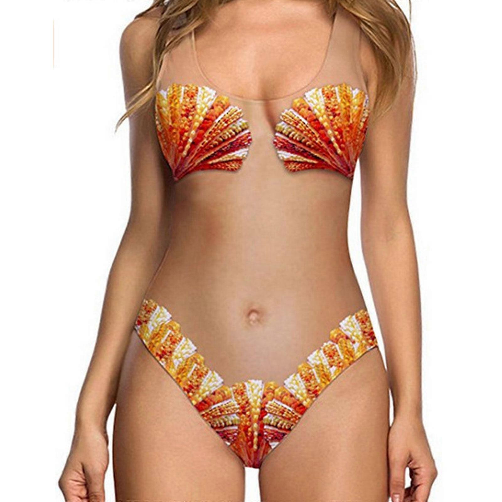 Womens 3d Funny Swimsuit Bathing Suit Beachwear Hairy Chest