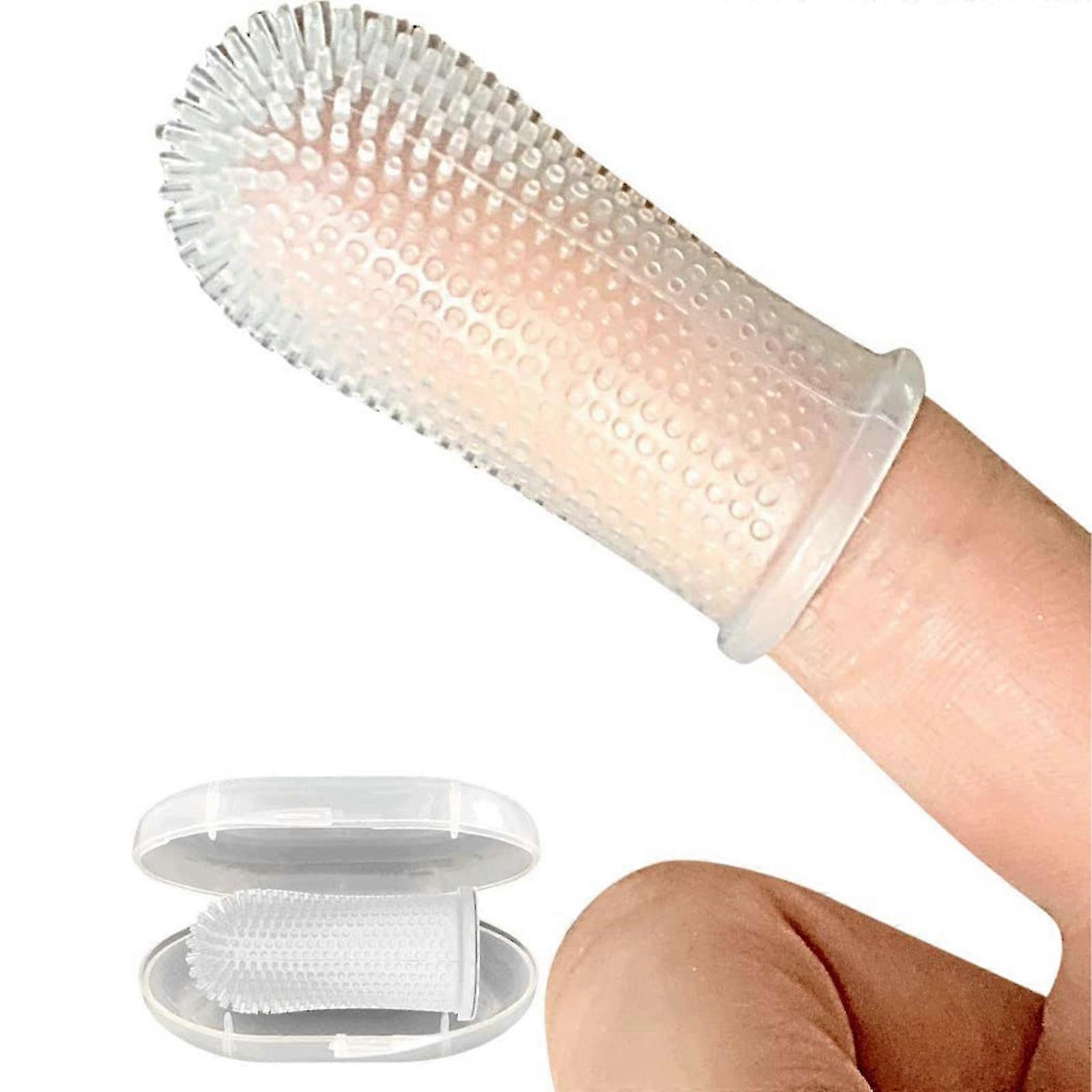 4pcs犬の指の歯ブラシ、犬の歯のクリーニングのための指の歯ブラシ、ペットの歯ブラシ、子犬の歯ブラシ