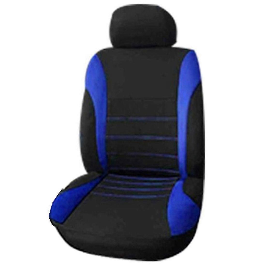 Front Car Covers Front Bucket Cover, Automobiles Covers (Black + Blue)