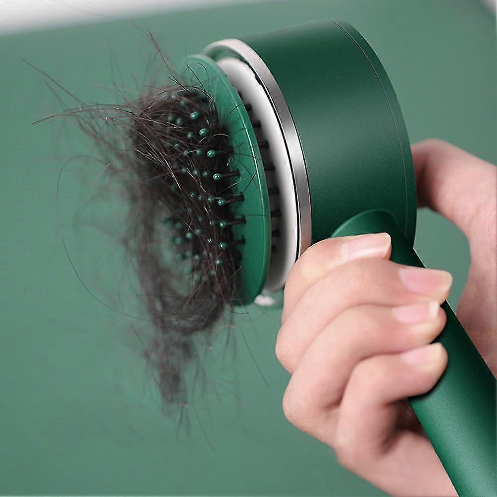 One-Key Self-Cleaning Haarkamm – Luftkissen-Massagebürste Für Kopfhaut | Silber, Rund Oder Oval
