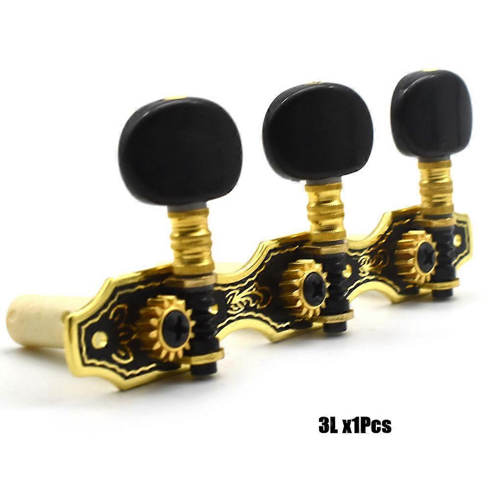 1Pcs 3R/3L Gold Plate Classical Guitar Strings Tuning Pegs Keys Tuners Musical Parts Chrome