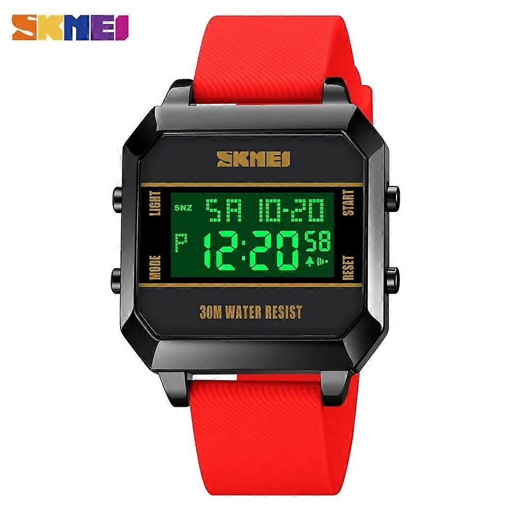 SKMEI 1848 3Bar Waterproof LED Light Electronic Countdown Clock reloj hombre Digital movement Wristwatch For Mens Sport Watches