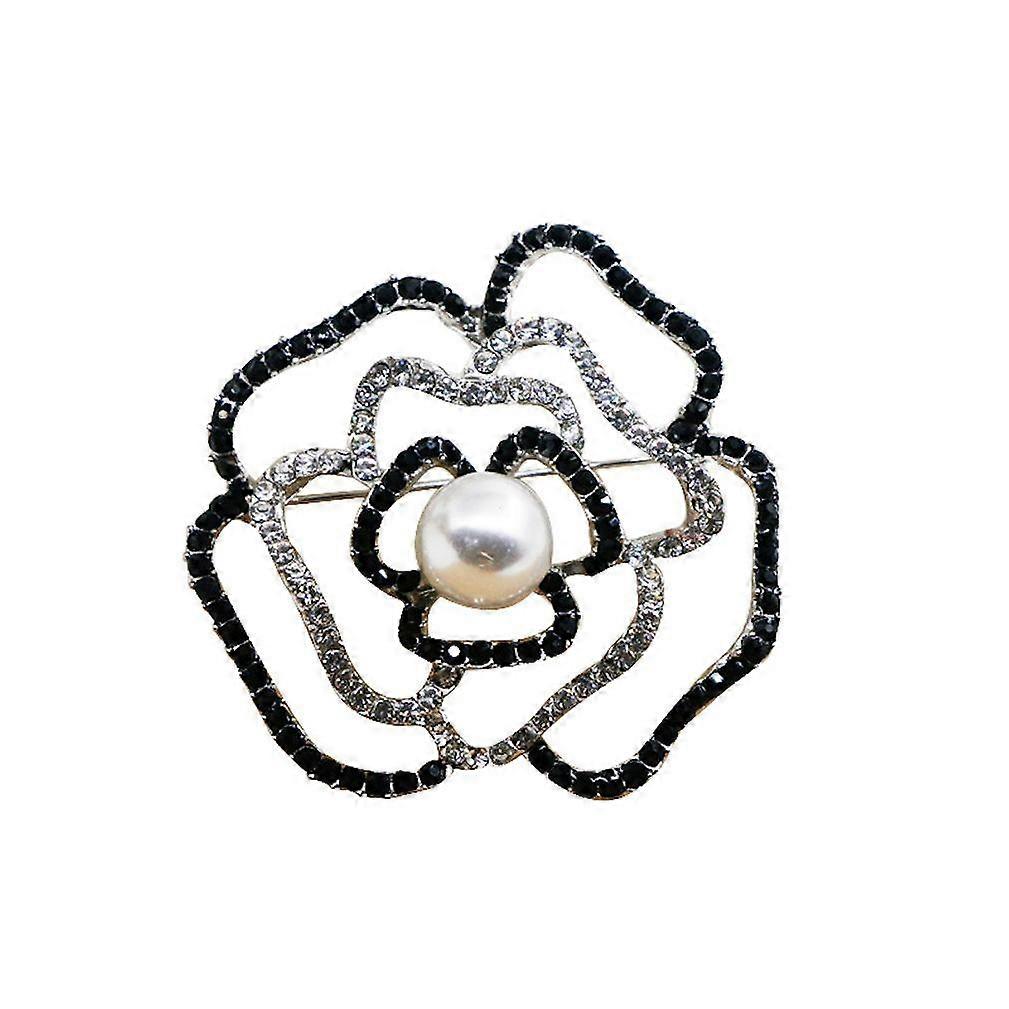 Elegant Ladies Brooch Floral Corsage Full Diamond Brooch Pin