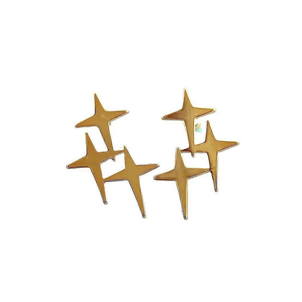 Earrings Metallic Geometric Star Ear Studs Alloy for Daily Use