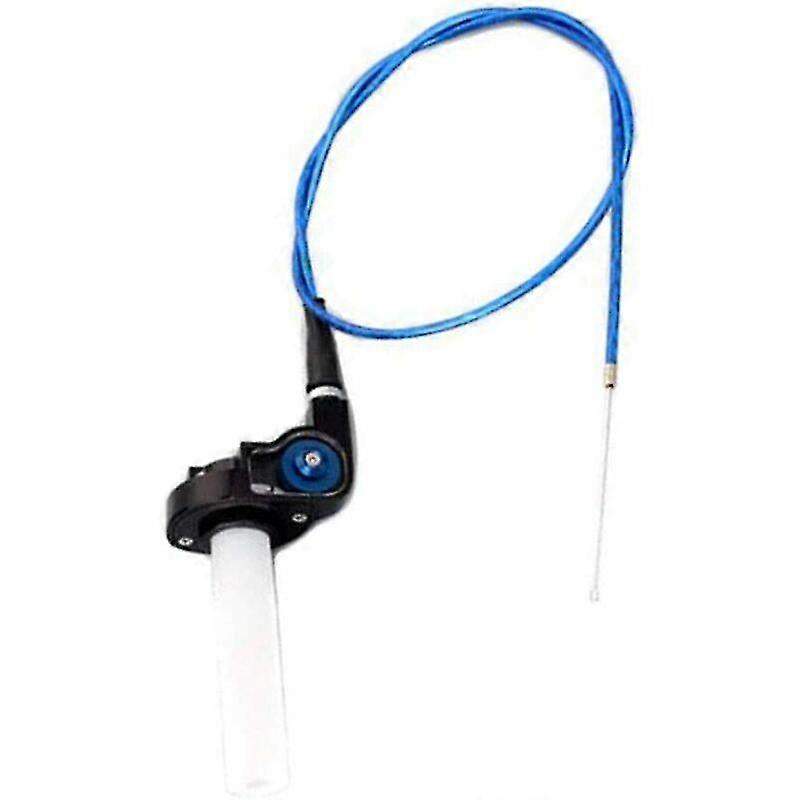 Aluminum Alloy 7/8 Inch Quick Rotate Throttle Grip Cable Kit For 50-250cc Bike (blue)