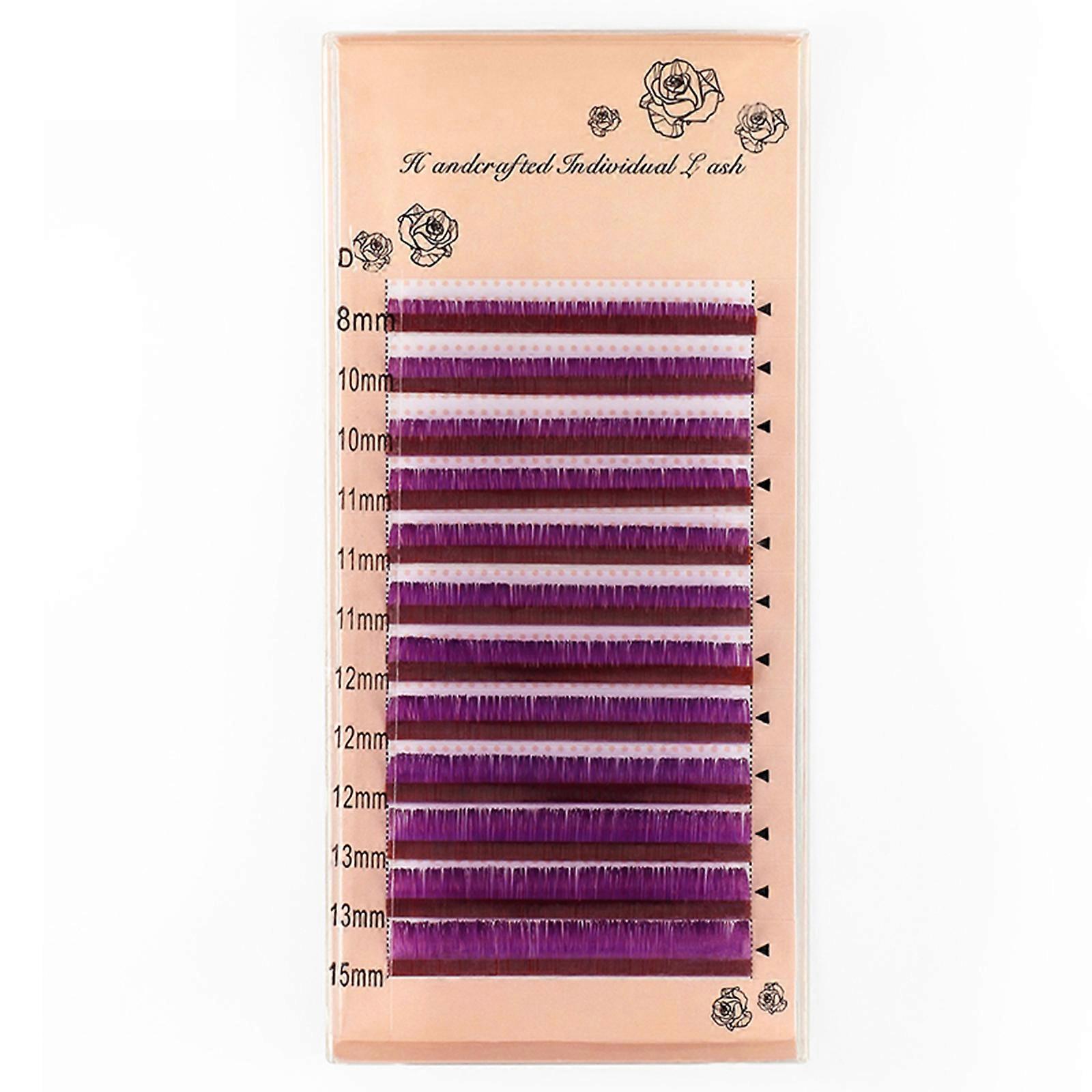 12 Lines Color False Eyelashes C D Curl Colored Eyelash Extensions Fake Volume Eye Lashes 8/10/11/12/13/15mm