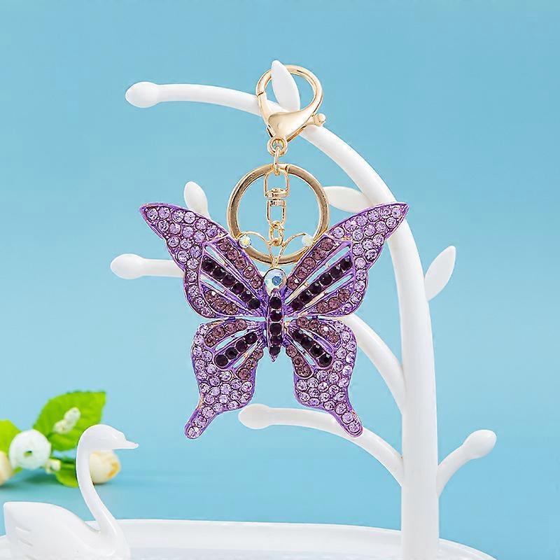 1 piece keychainPurple color - alloy keychain