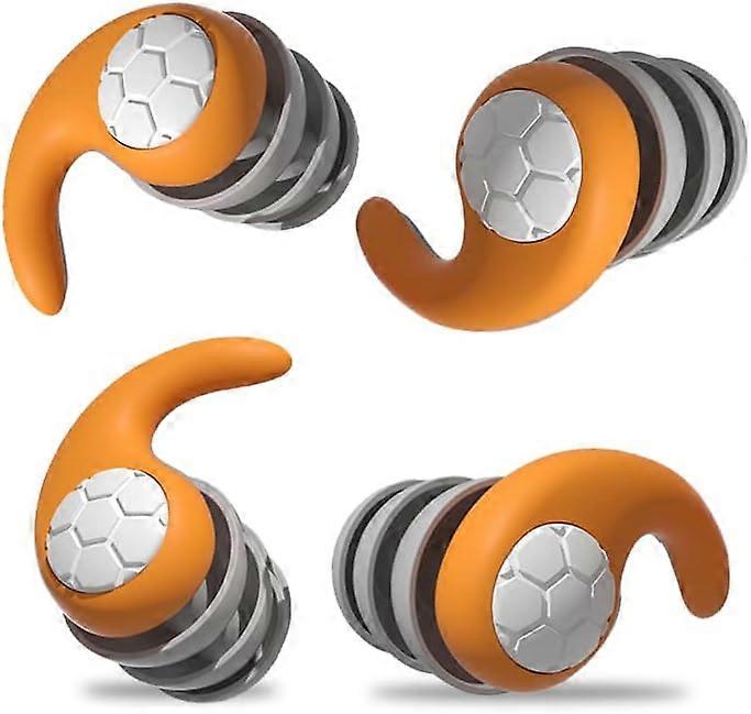 2 Pairs Noise Canceling Earplugs - 3D The New, Earplugs for Sleeping - Soft Silicone - 3 Tier Design - Earplugs - for Sleeping, Concentration, Concert