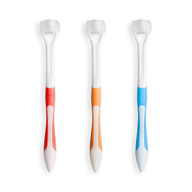 3 Pack Triple Head Dog Toothbrush, Suitable for Adding Bad Breath, Tartar and Caring for Dog and Cat Teeth