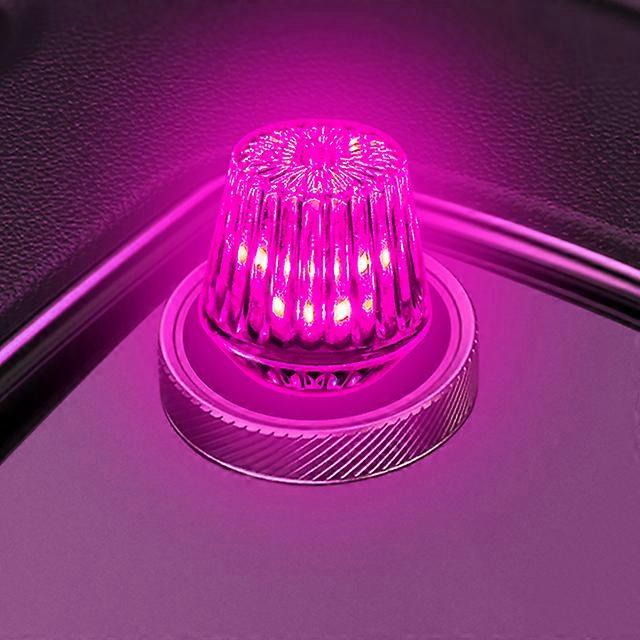 Mini USB LED Car Ambient Light Colorful Flash Auto Interior Atmosphere Lamp Plug and Play Romantic Decoration Ice Blue