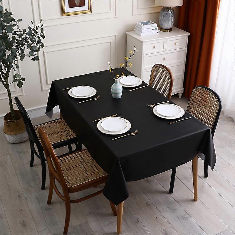 Solid Color Table Cloth, Water and Oil Resistant Rectangular Pvc Table Cloth-60 X 104 inches-Vinyl Table Cloth, Used for Dining Table, Buffet Party an