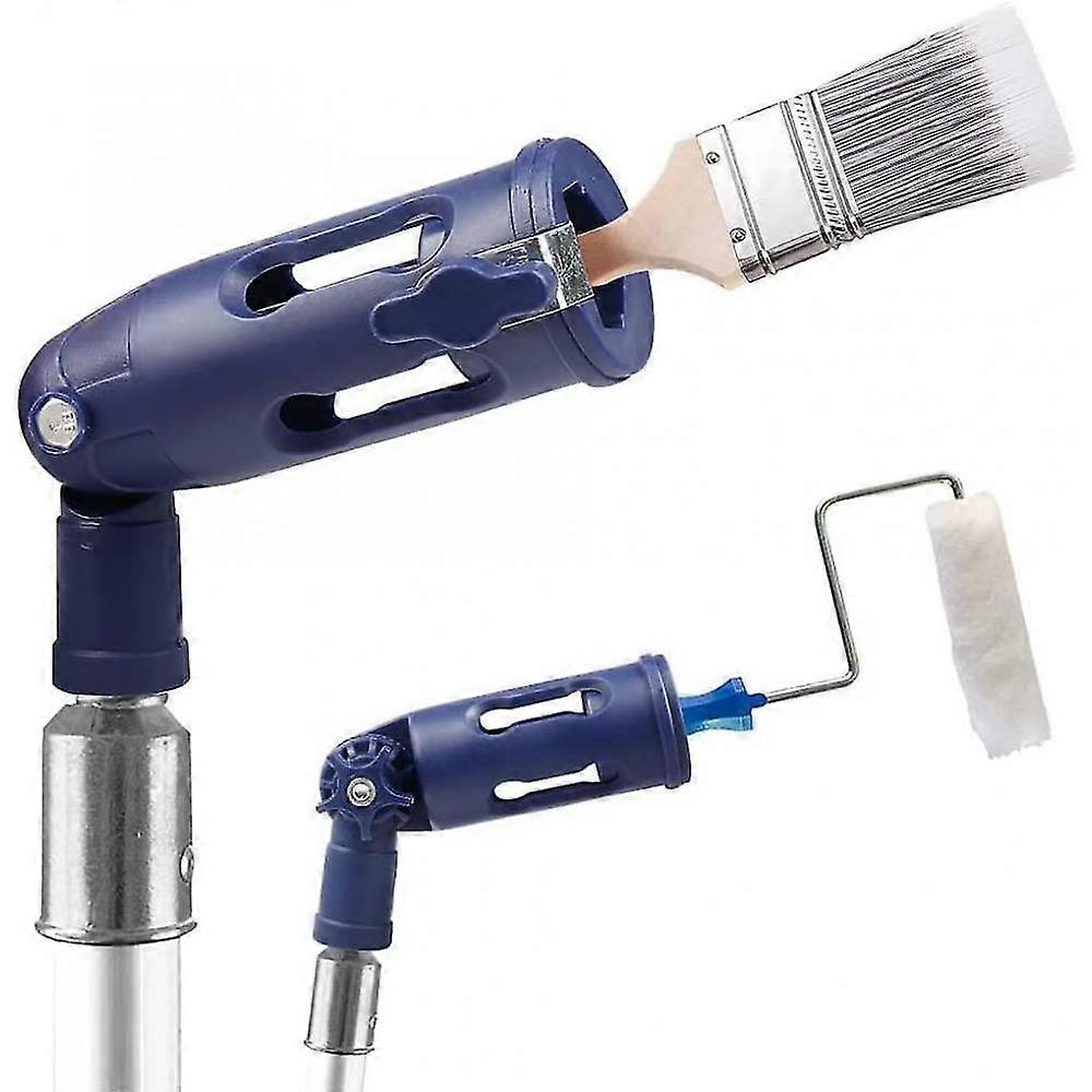 Extensión de cepillo multiángulo, extensión de cepillo de rodillo con ángulos ajustables, herramienta de borde para paredes/techos DEM