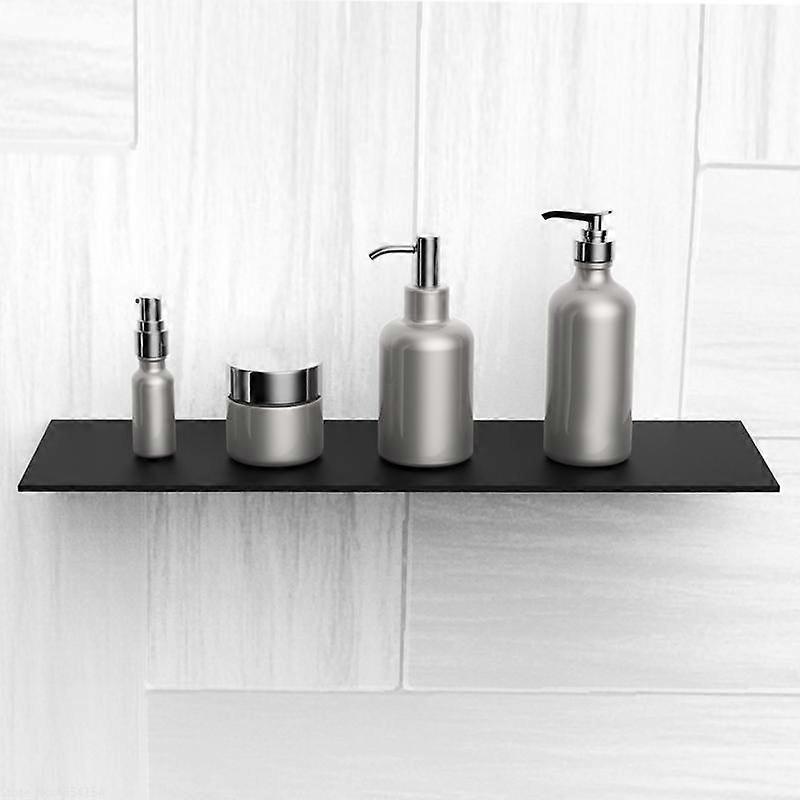 Floating Wall Shelf Shower Shampoo Holder Stainless Aluminum Organizer ...