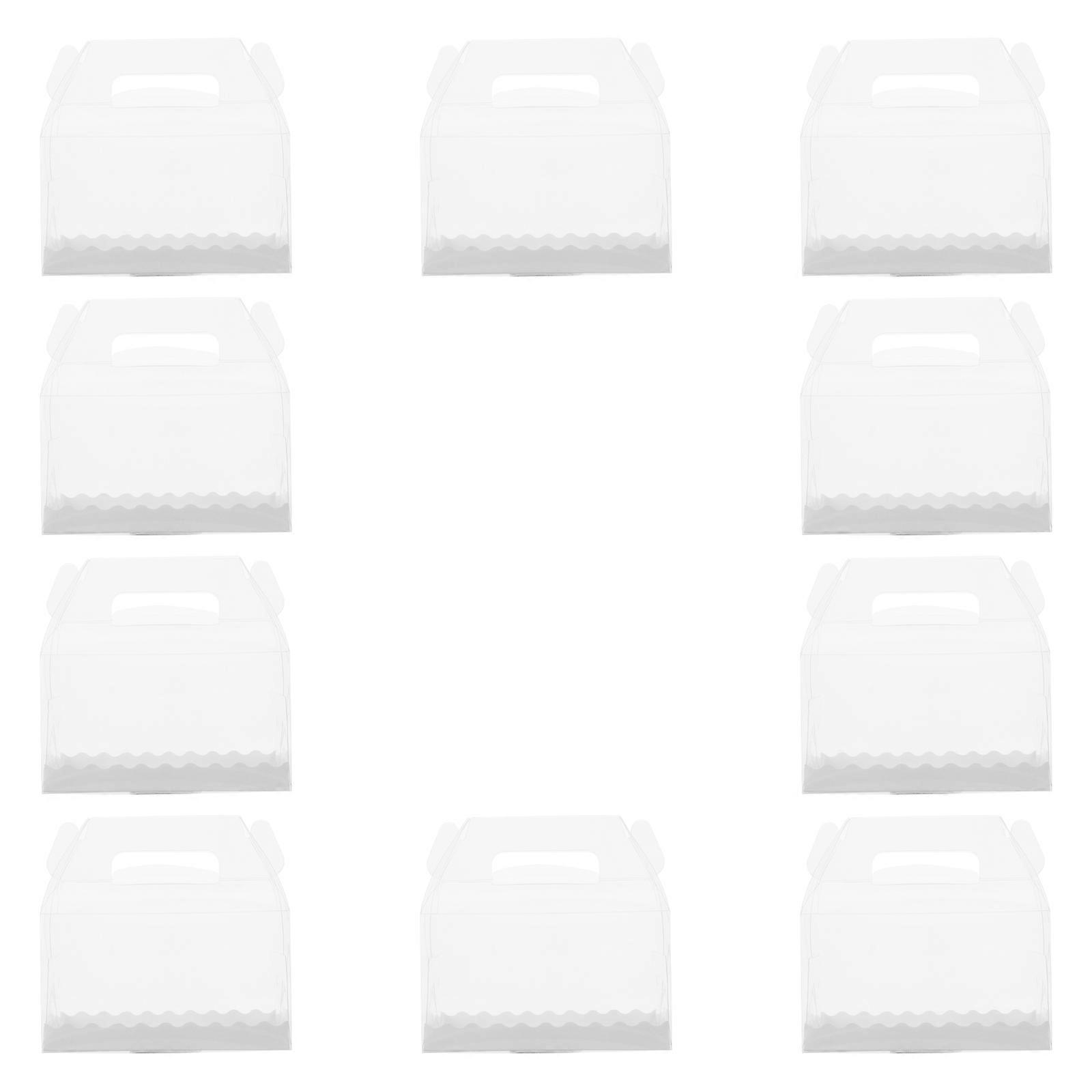 10 Pcs Gift Wrap Boxes Presents Individual Cake Carrier Cake Carrier Handle Muffin Handle Box