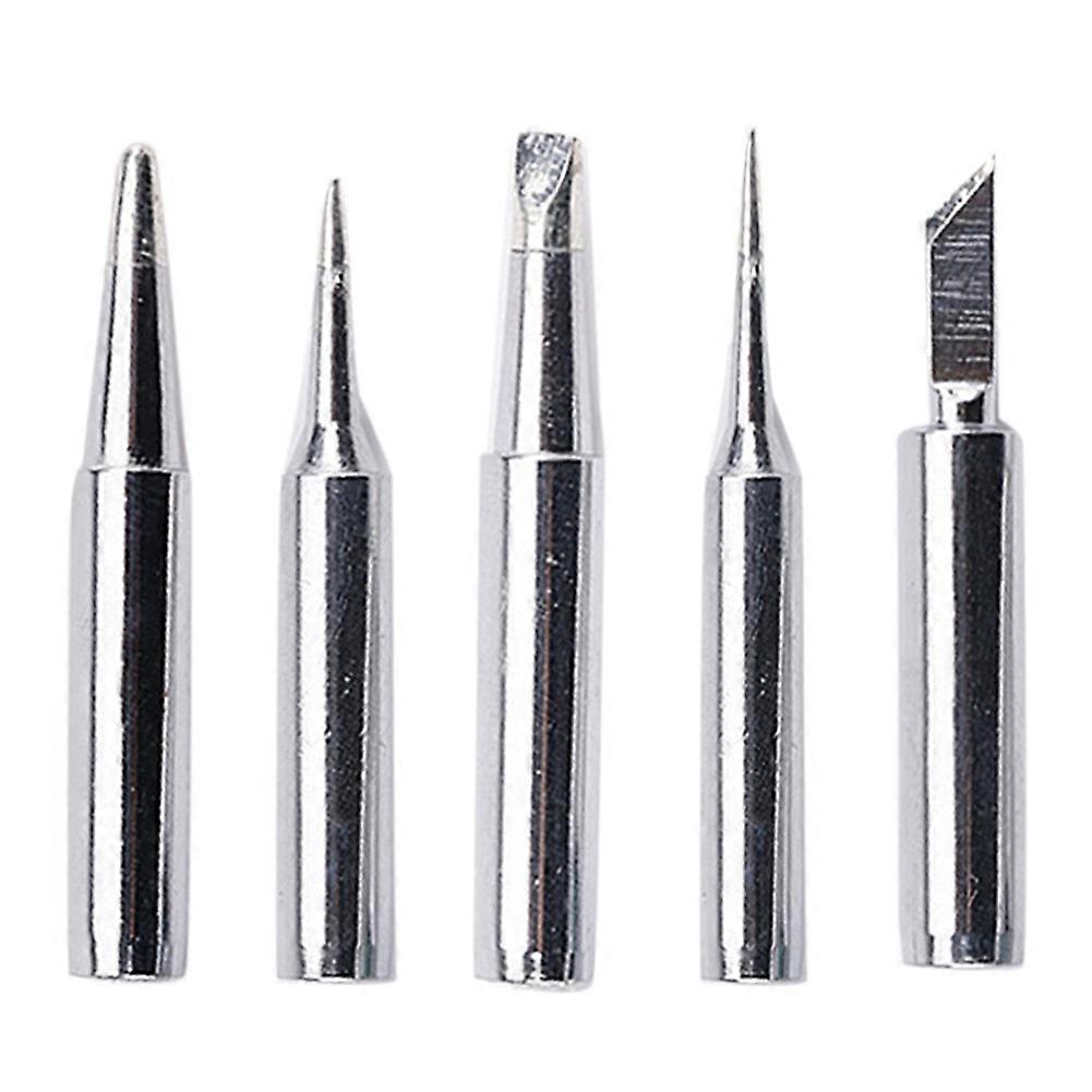 5Pcs/Set I/B/K/IS/2.4D 900M Soldering Iron Tip Sharp Welding Head Tools Kit