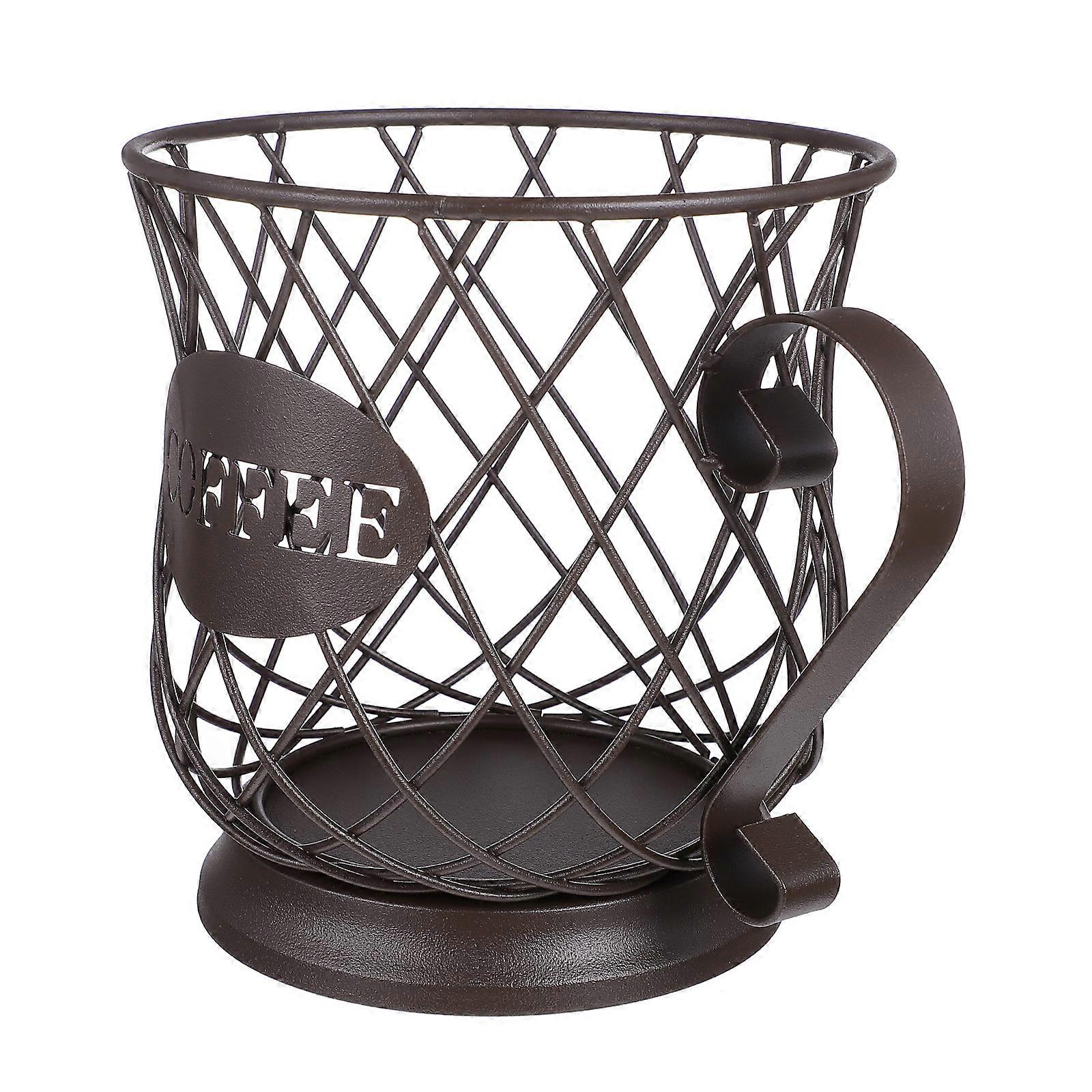 Cup Holder Coffee Pod Storage Organizer Basket Container for Counter Coffee Bar