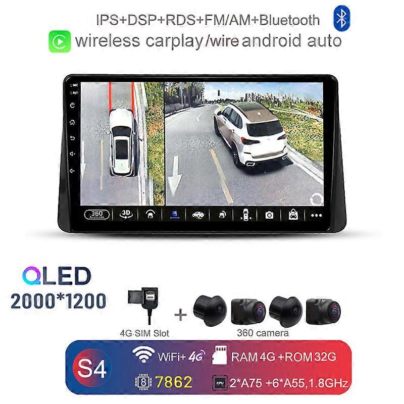 2K 2000*1200 Carplay Auto Android 12 8G+128G Car DVD Player GPS Map WIFI Bluetooth Radio For Mitsubishi Eclipse Cross  2018 2019