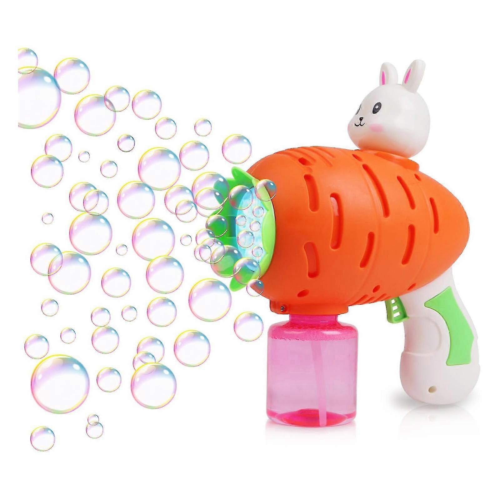 Påsk Bubble Gun för barn, Morotsformad Bubble Gun Of Bubble Solution, Påskleksaker För Pojkar Och Flickor, Påskkorgstoppare För Barn KJFQ