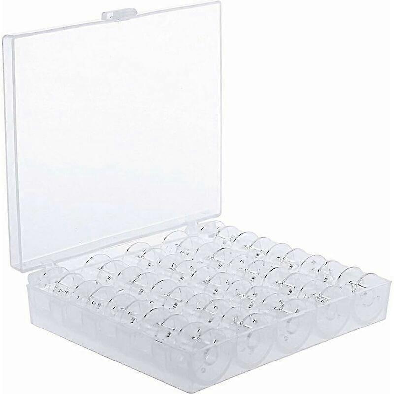 Transparent Sewing Machine Bobbins with Storage Box - 25 Pieces