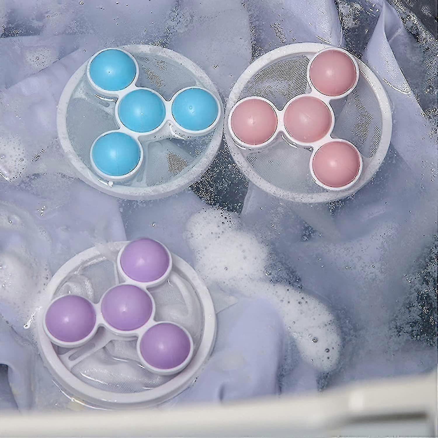 3pcs Washing Machine Float Filter Mesh Bag Hair Filter