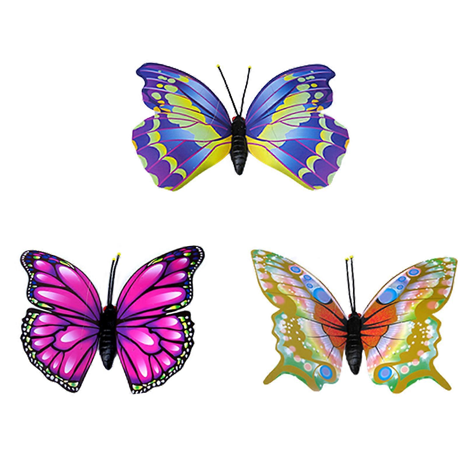 הגעה חדשה גן פרפרים ענק קישוטים חיצוני 3D פרפרים גדולים לקשט חם