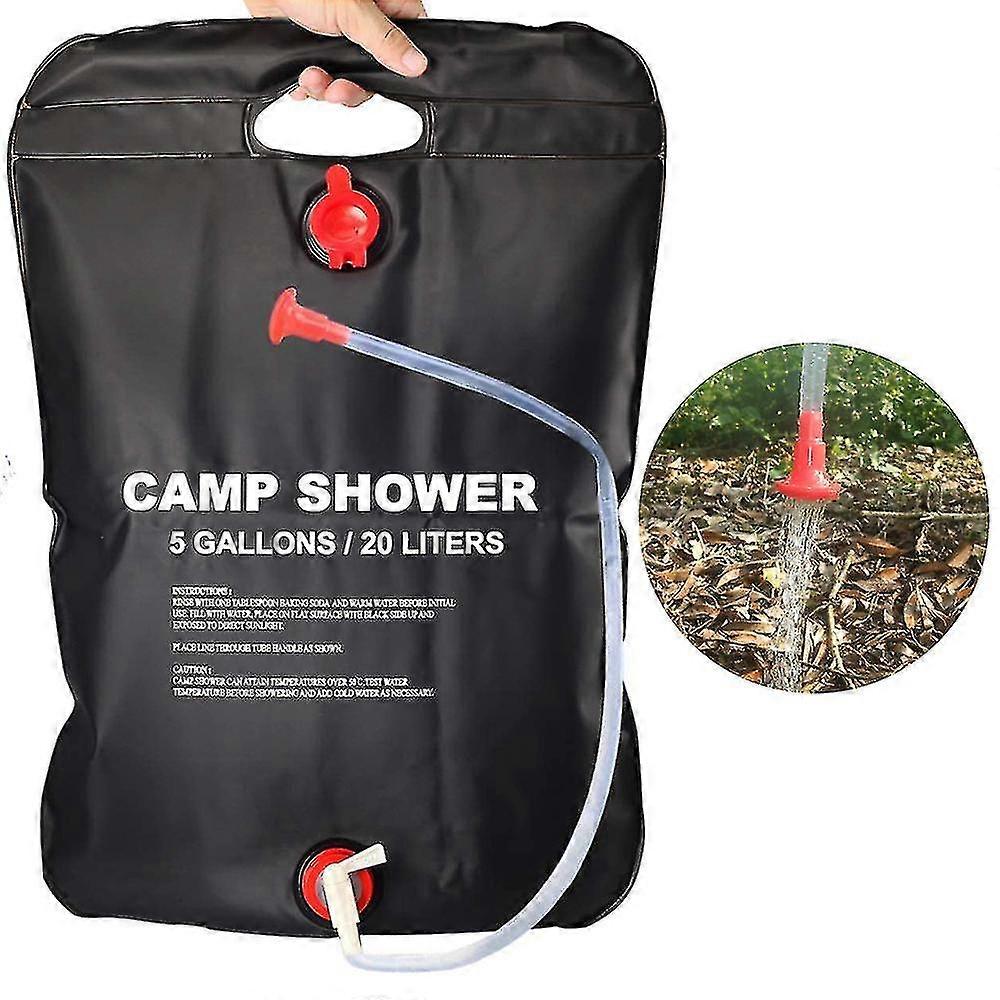 20l Solar Camping Shower Bag With Shower Head Hose