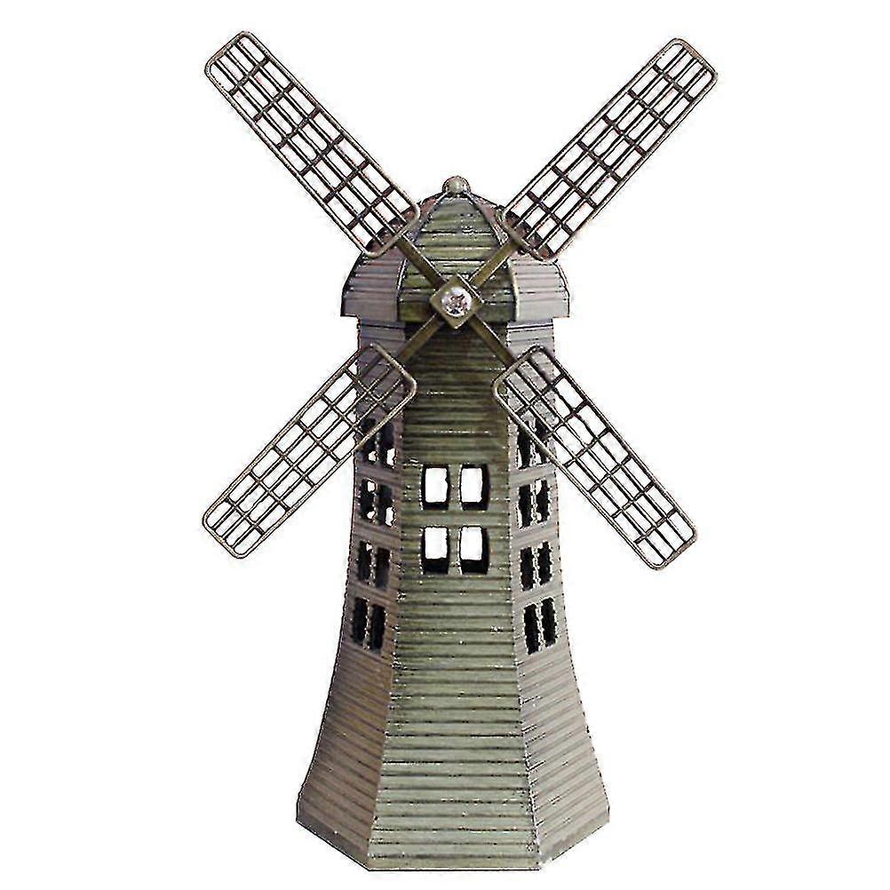 1db holland szélmalom retro fém kreatív ötvözet dísz kézműves ajándéktárgyak irodai nappali otthonhoz
