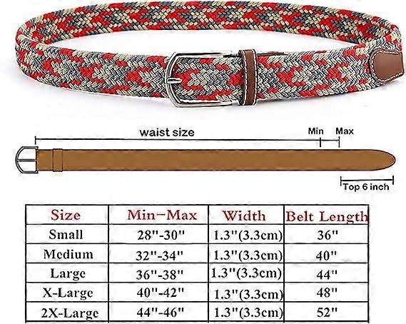 Braided Canvas Woven Elastic Stretch Belts for Men/Women/Junior with Multicolored