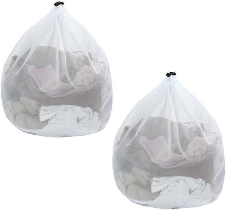 2 Pcs Laundry Bag, Extra Large Mesh Laundry Bag with Drawstring, Washing Bags for Washing Machine, Washing Bag Net for Travel, Delicates(60 x 80cm)