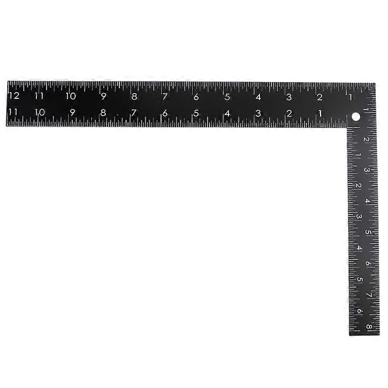  Metal L-Square Shape Ruler Curve Sewing Measure Professional Framing Square Ruler Black for Carpenter Tailor DIY Sewing