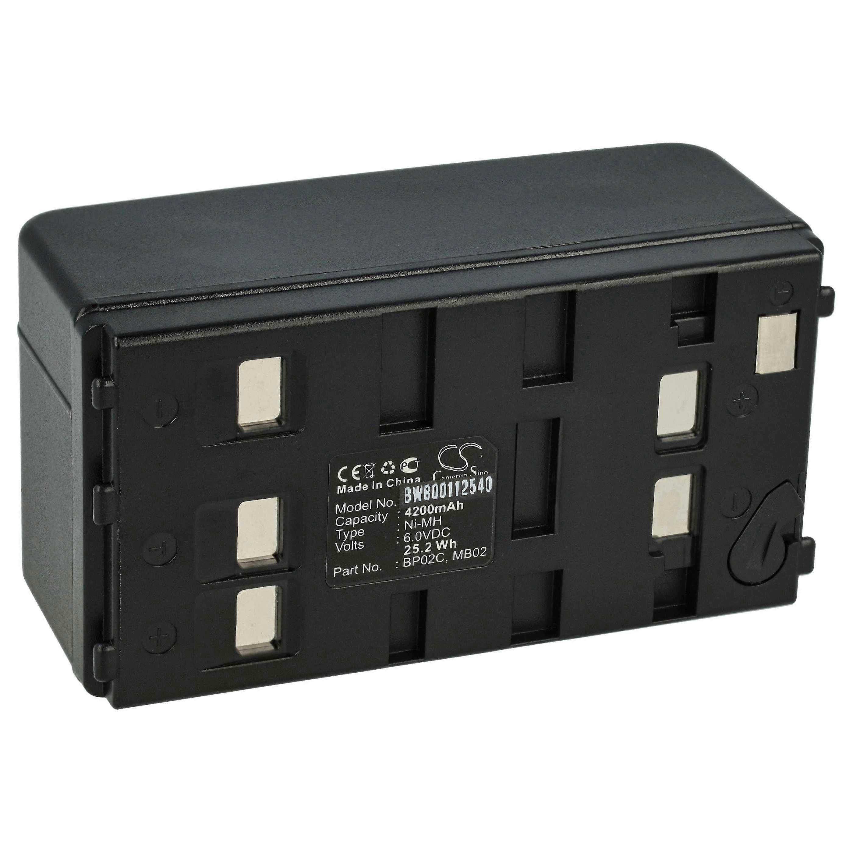 vhbw Akku kompatibel mit Pentax R225N, R300, R-100X, R-200X, R-202N, R-300X, R-322NX, R-322NXM, R-325NXM, R100, R200 Messgerät (4200 mAh, 6 V, NiMH)