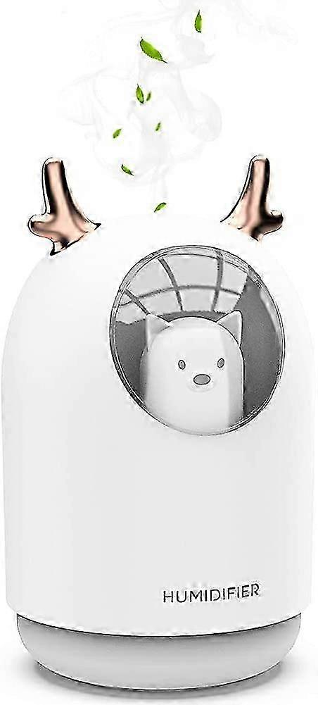 Ultrasonic Humidifier for Kids Room with Aroma Diffuser, Pink, Room Humidifier with 7 LED Light Colors, Quiet, 12 Hours Auto Shut Off, USB