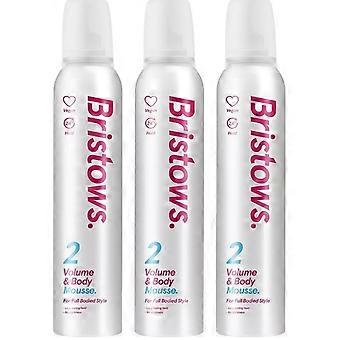 3 x 200ml Bristows #2 Volume & Mousse Corpo