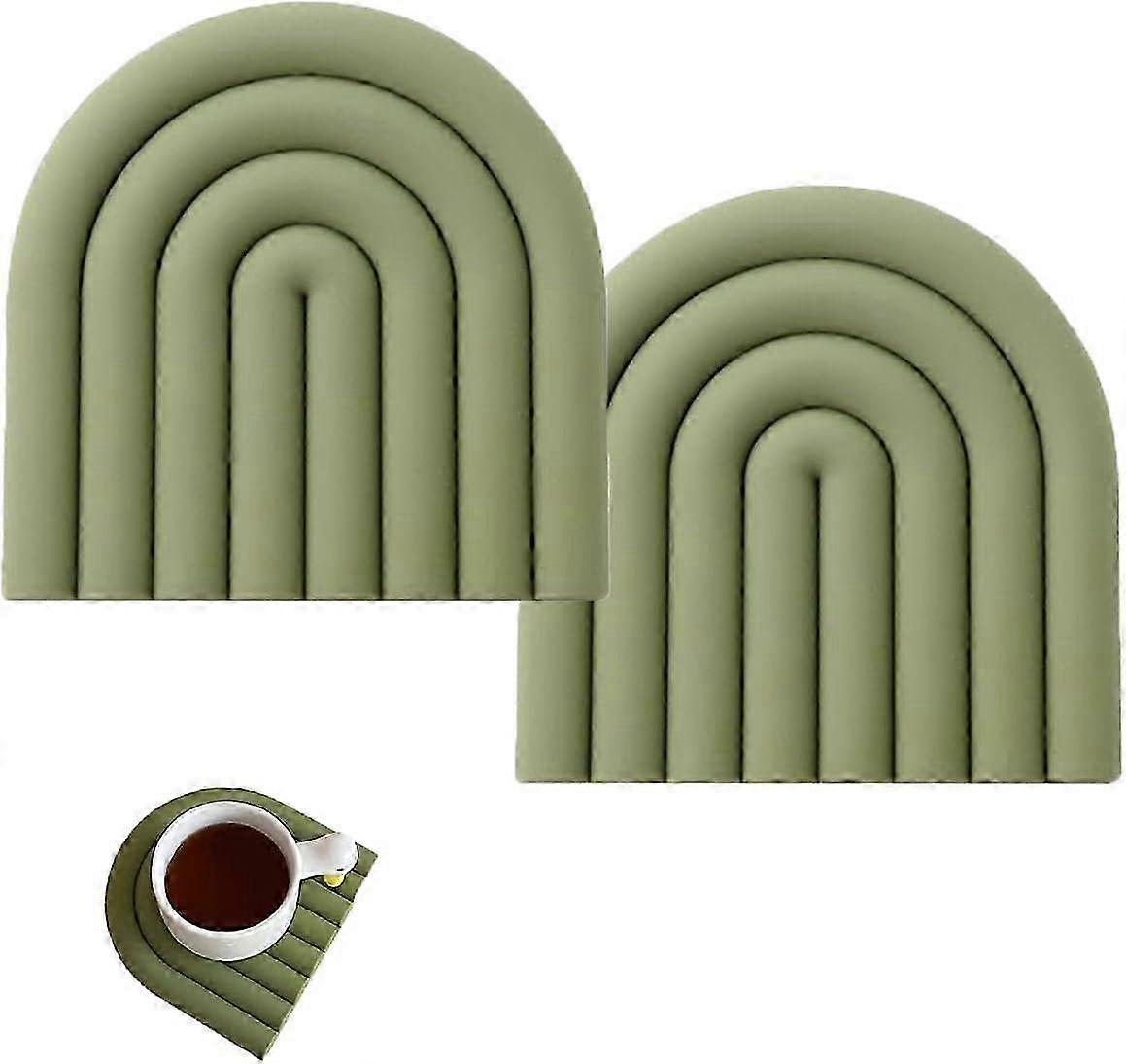 Silicone Mat for Worktops, Heat Resistant Reusable Thickened Rainbow Table Pad