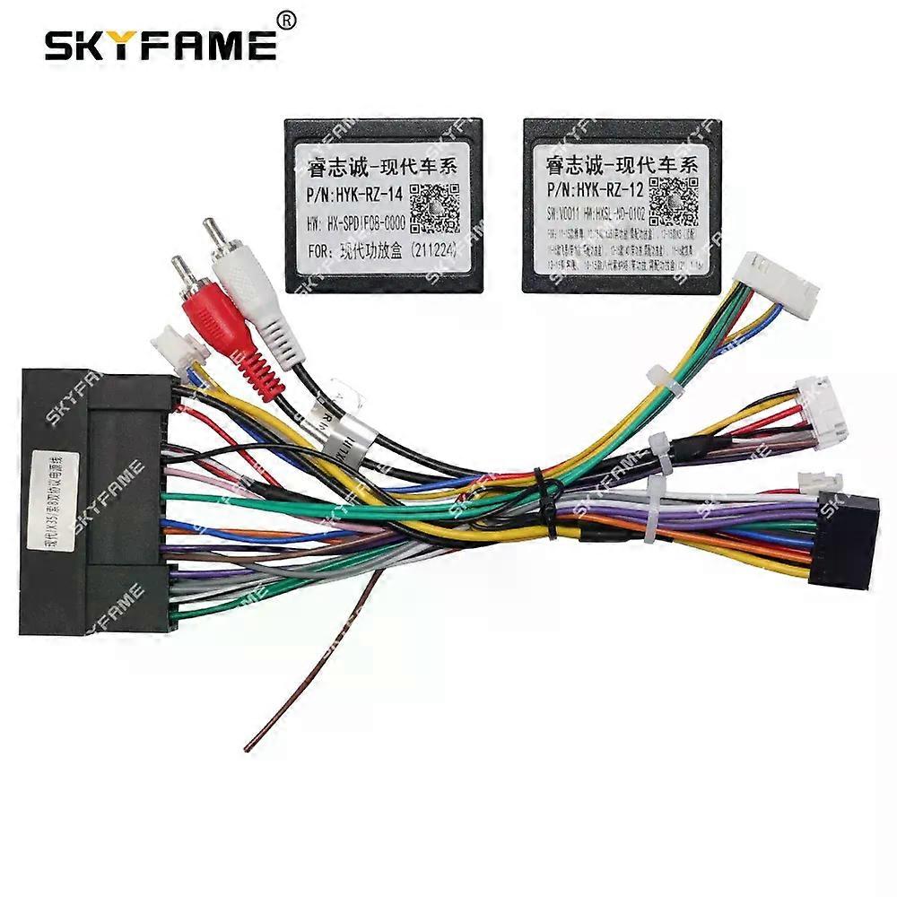 Applies to Car 16pin Wiring Harness Adapter Canbus Box Decoder Android Power Cable For Hyundai IX35 Tucson