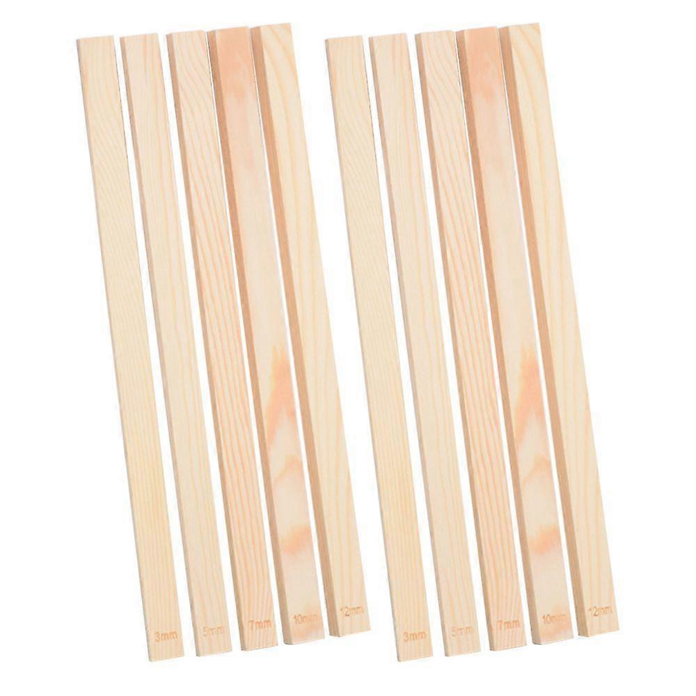 10Pcs Pottery Teaching Rolling Mud Stick Guide for Polymer Clay Depth Thickness 5 Size Rolling Mud Stick Guide Tools for Pottery Polymer Clay DIY Pott
