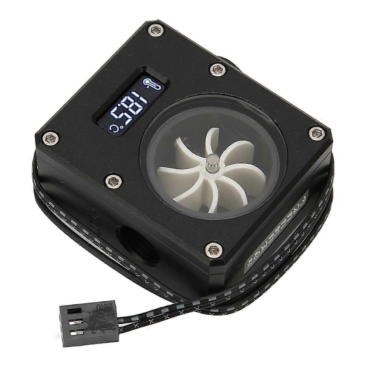 PC Water Cooling Flow Meter Indicator 12V Small 3pin Interface G1/4 Thread Pom Rustproof Computer F