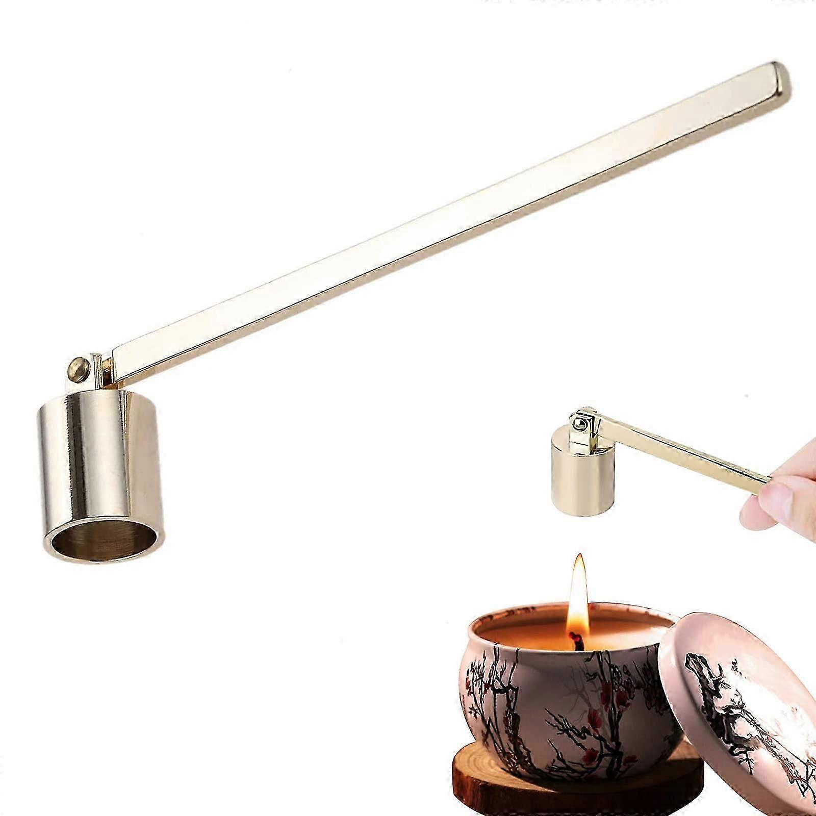 Candle Extinguisher with Long Handle  Candle Snuffer(Gold)