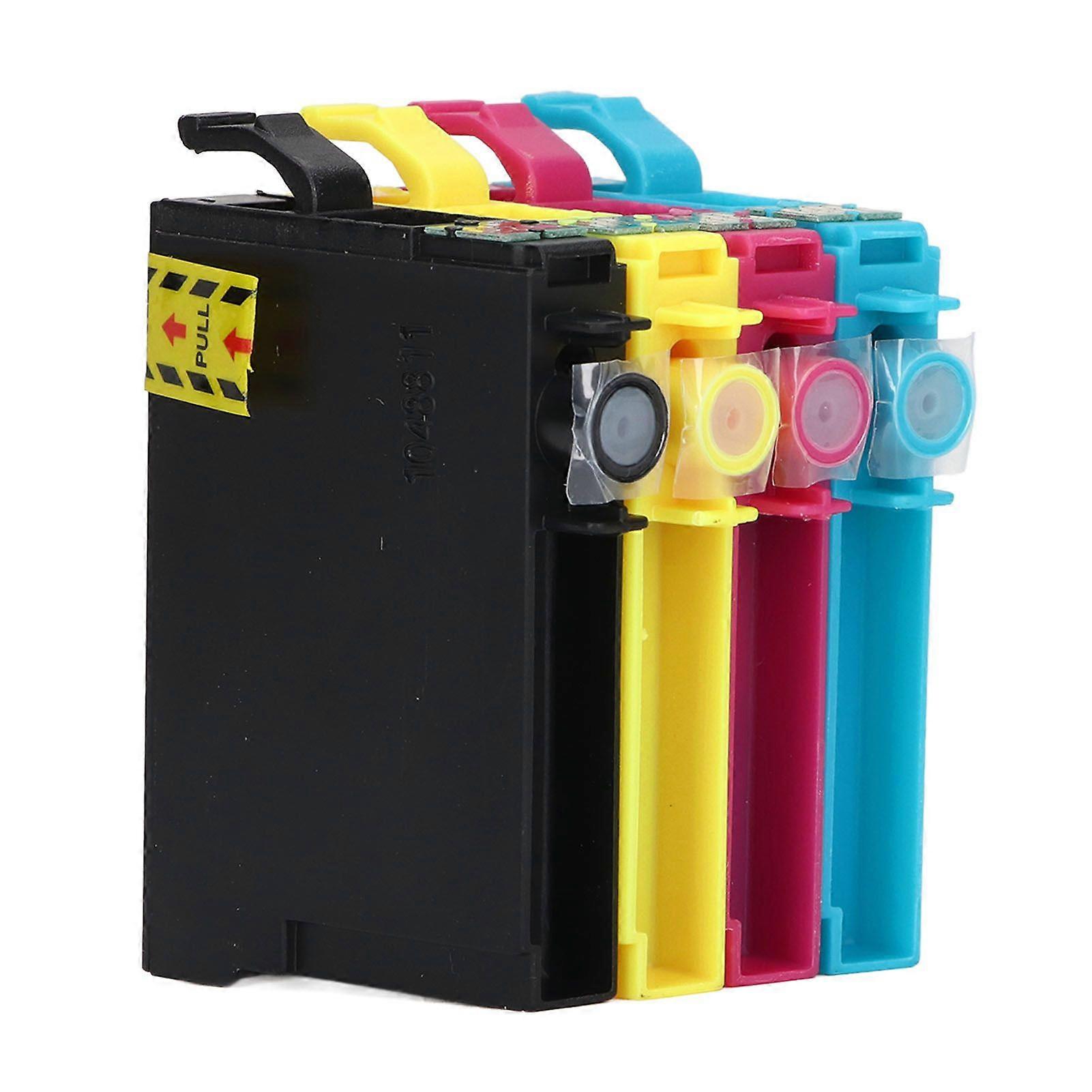 4 Pcs Ink Cartridge Black and Tri Color Combo Set BK C M Y Printer Ink Cartridge Replacement for WorkForce