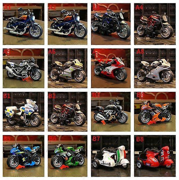 Simulation motorcycle pull back alloy car model