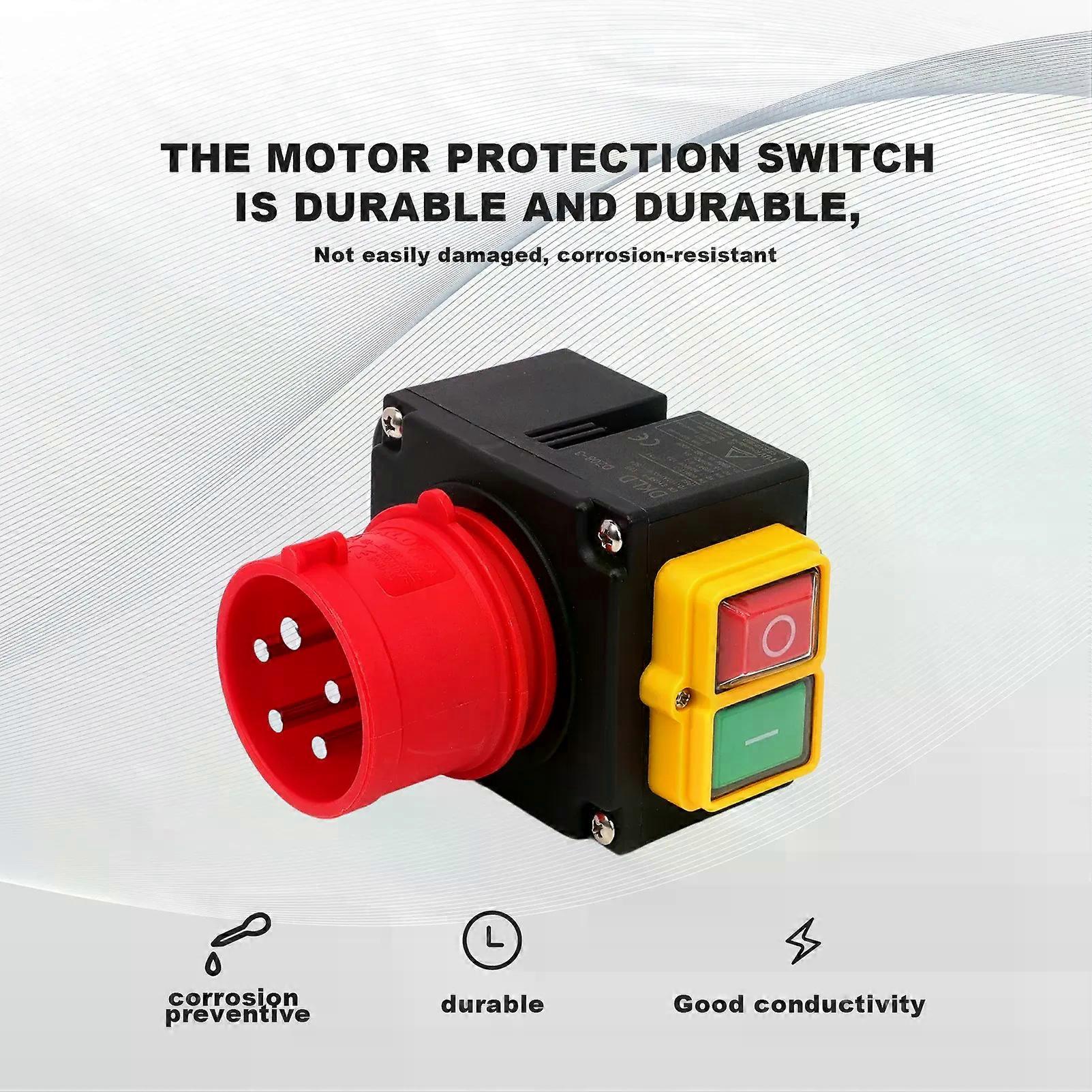Switch Plug Combination 400 V U-Trip and Phase Inverter Design KEDU KOA7 Motor Protection Switch 400 V Emergency Stop Switch