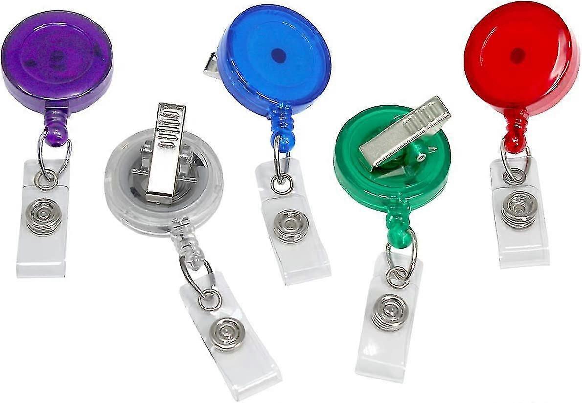25 Pa - Translucent Retractable Id Badge Reels With Alligator Swivel Clip By Specialist Id (assorted Colors),0114