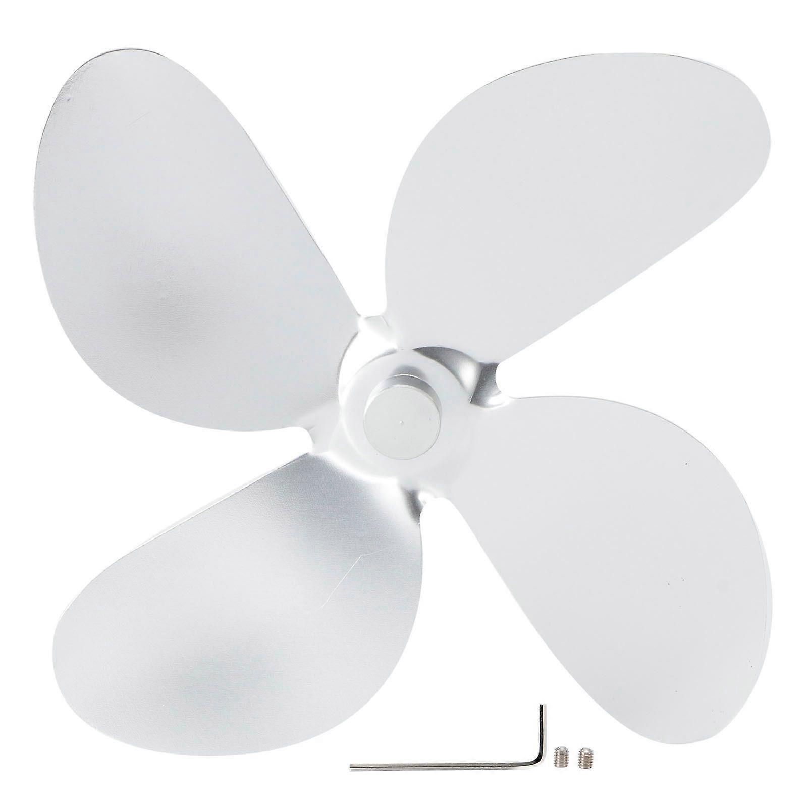 4 blader Vifteblad Komfyr Vifteblader Reservedeler Tilbehør til hjemmeovnSølv