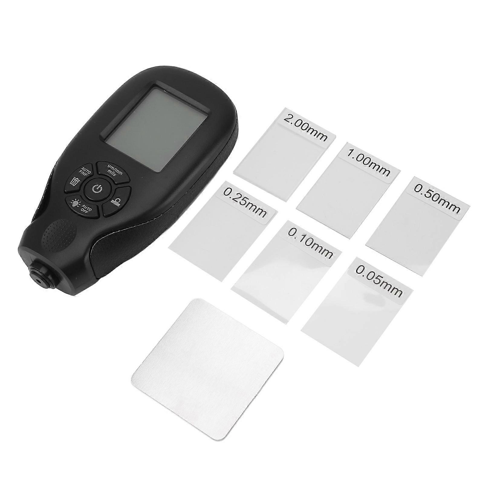 Digital Coating Paint Thickness Gauge High Accuracy Coating Thickness Tester with Backlit Digital Display for Used Car Buyers Black