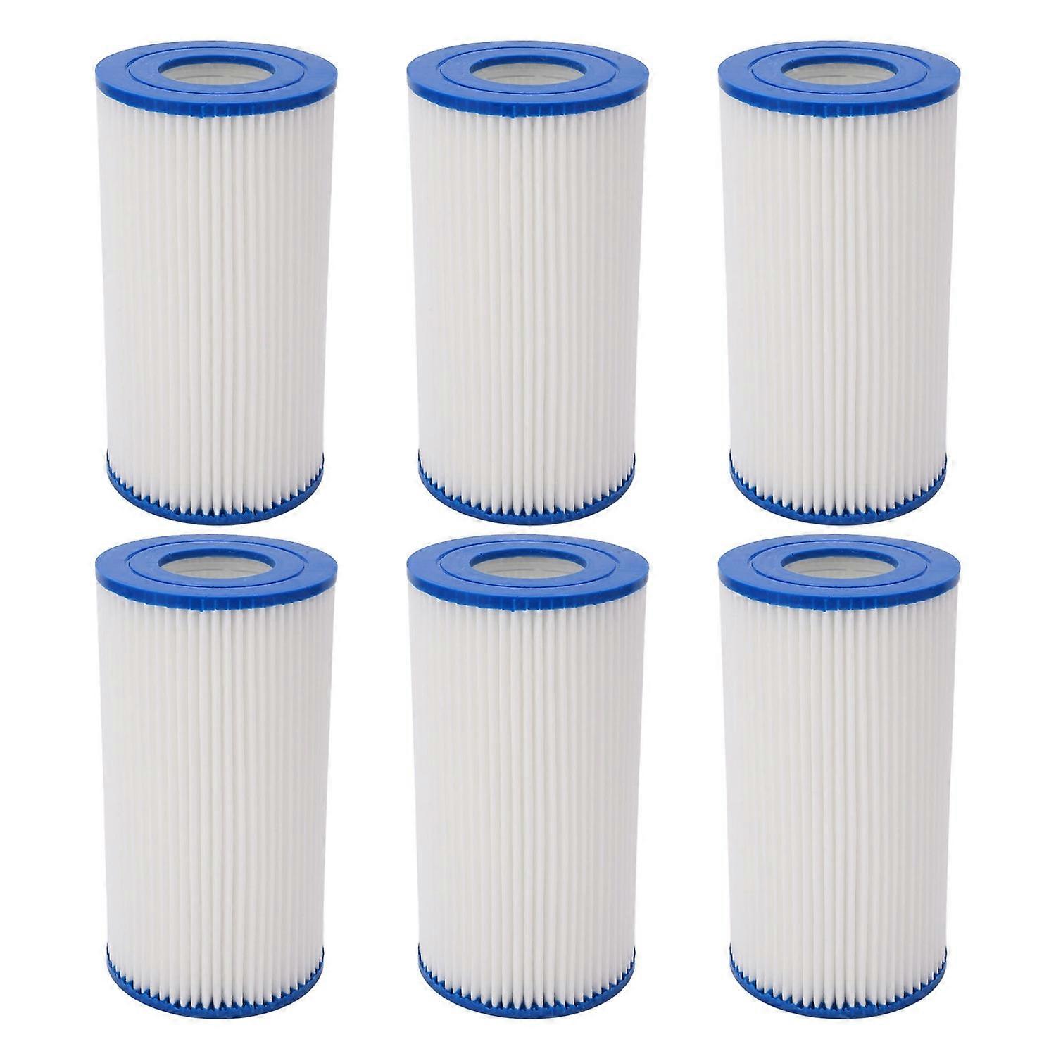 6PCS Pool Filter Cartridge Polyurethane Non Woven Fabric Easy Cleaning Swimming Pool Filter