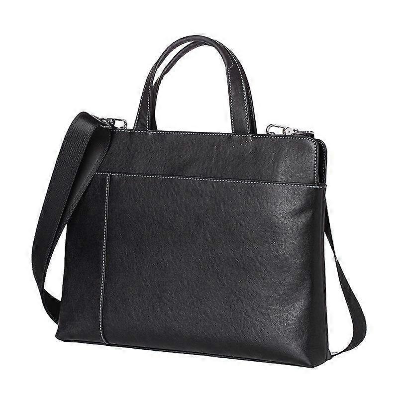 Genuine Leather Soft Leather Men's Bag Fashion Hand-held Document Bag Top Layer Cowhide Bag Shoulder Crossbody Bag Business Casual Backpack