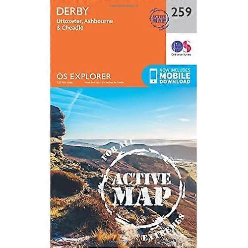 OS Explorer Map Active (259) Derby, Uttoxeter, Ashbourne and Cheadle (OS Explorer Active Map)