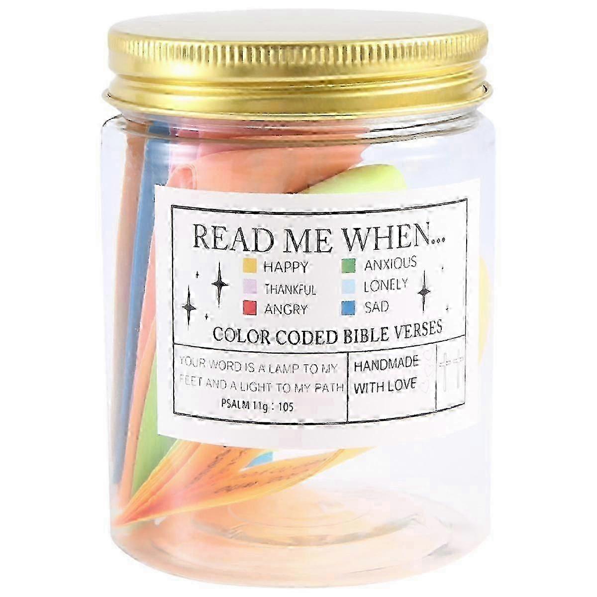 Jesus Scripture Jar Bible Verses Scripture Jar Color Coded Cards compatible with Reading in Different Moods Chr