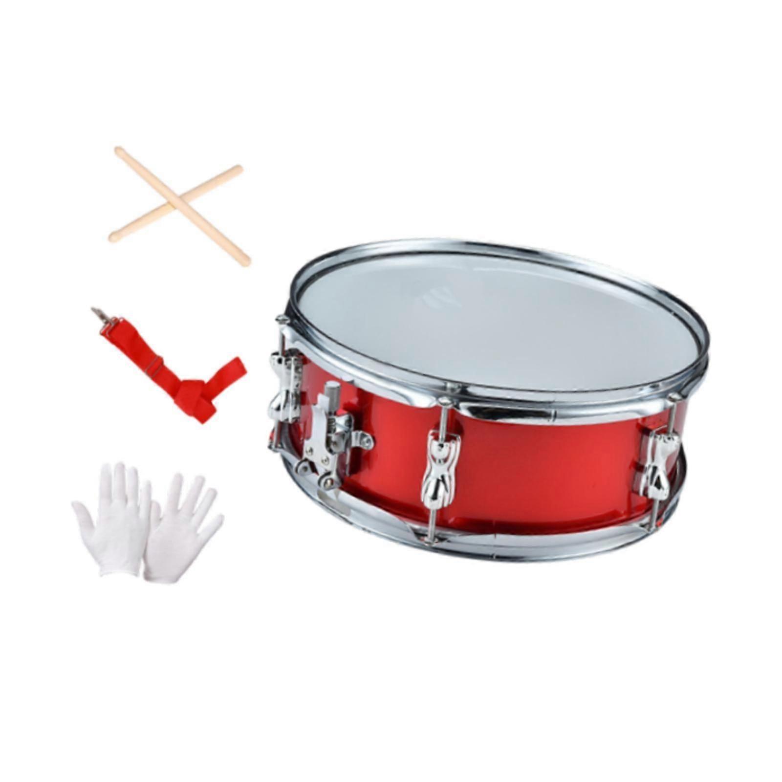 14 بوصة طبل الفخ مع قفازات أداة قرع للبالغين المبتدئين الأولاد أحمر 14 بوصة