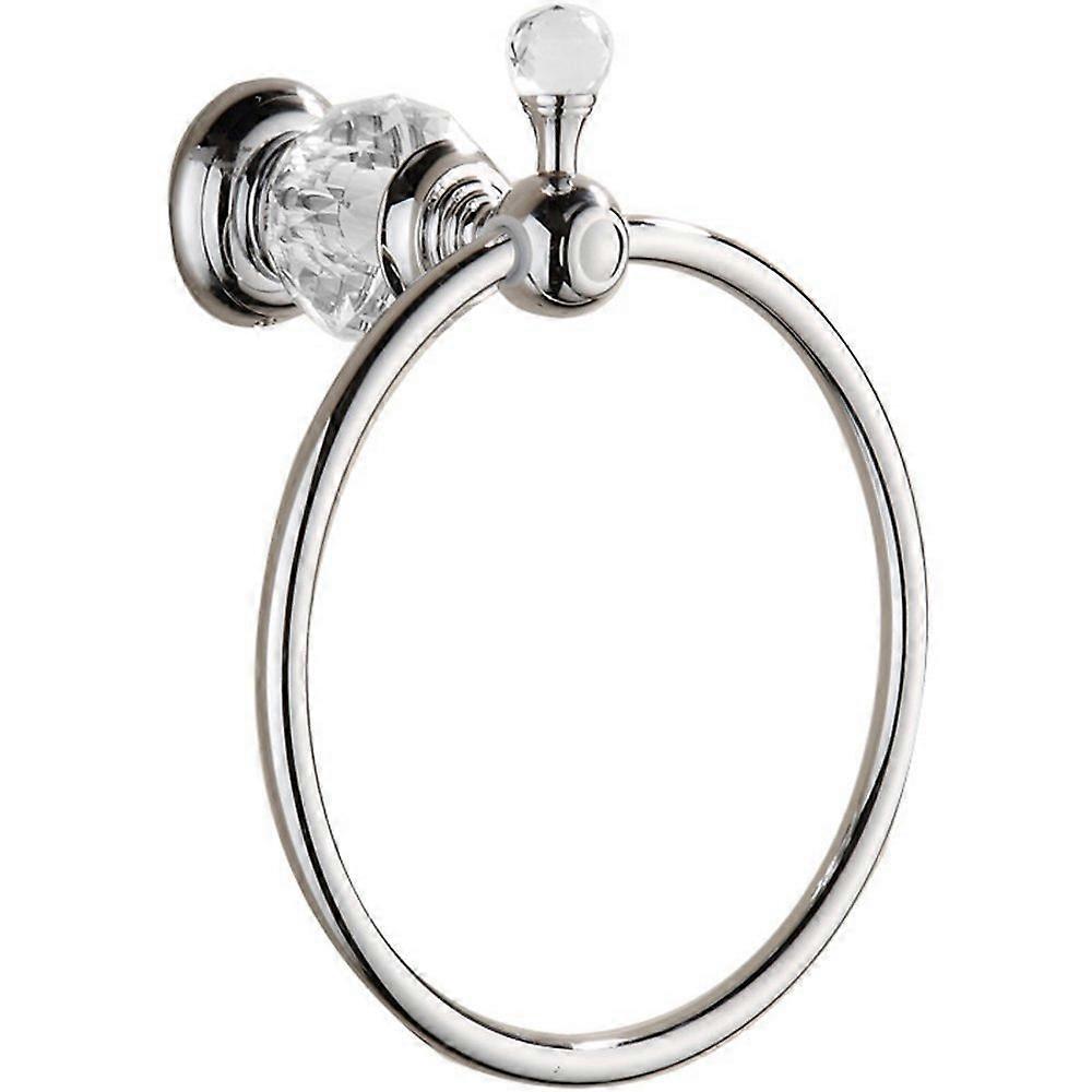 Crystal Series Design Towel Ring Holder for Bathroom, Chrome Finish, Modern Style, Easy Install, Suitable for All Bathrooms